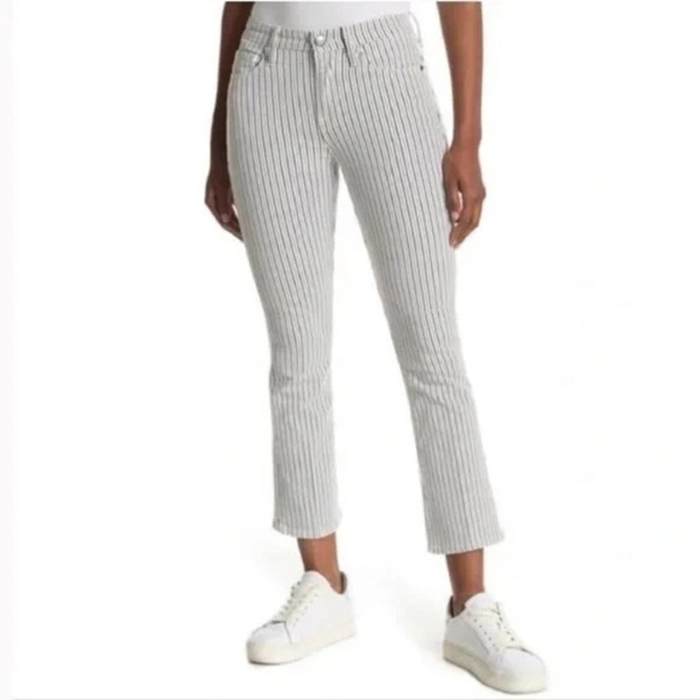 Frame Le Bardo Crop Flare Stripped Pants Jeans 25 NWOT